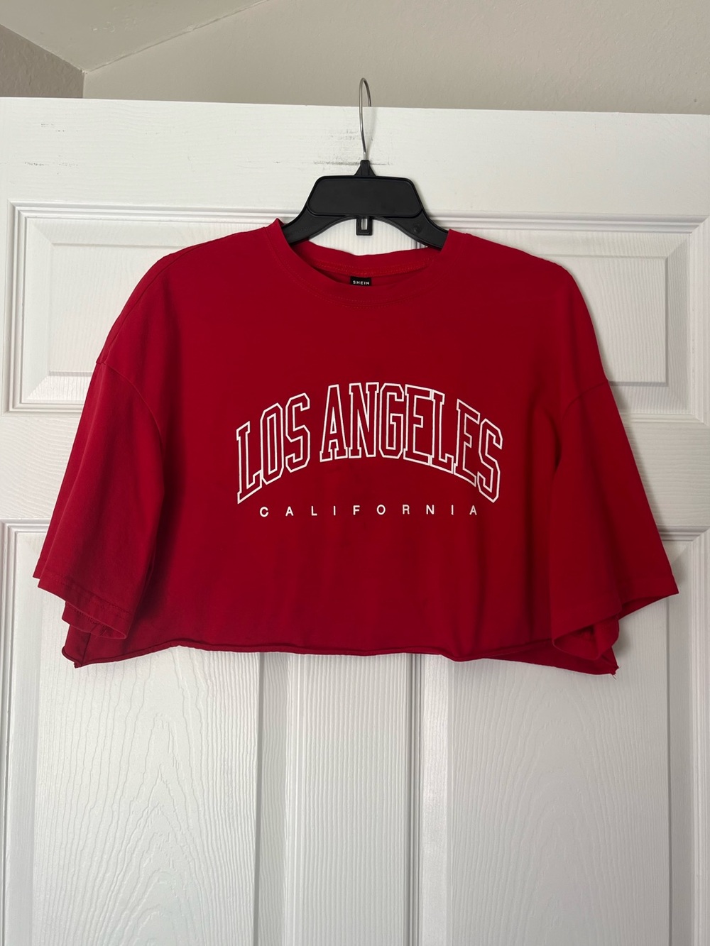 Shein Los Angeles California Cropped Tee